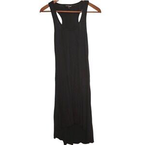 Express Black Racerback Tank Dress High Low Hem Slub Knit Womens‎ Small